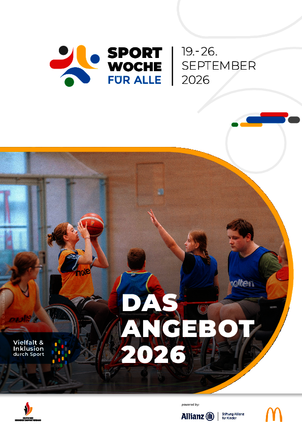 Cover des E-Books zur Sportwoche für Alle